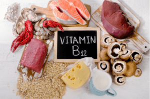 Natural sources of Vitamin B12 (Cobalamin). Healthy eating
